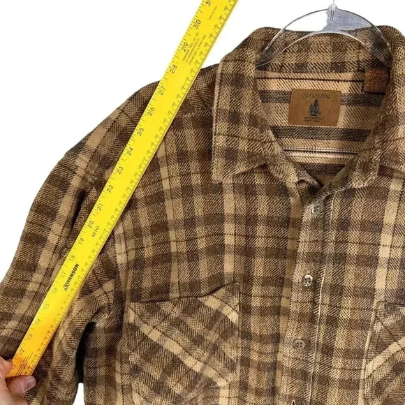 Vintage St Johns Bay Mens XL Brown Plaid Shirt Long Sleeve Shacket Garndpacore - Picture 11 of 16